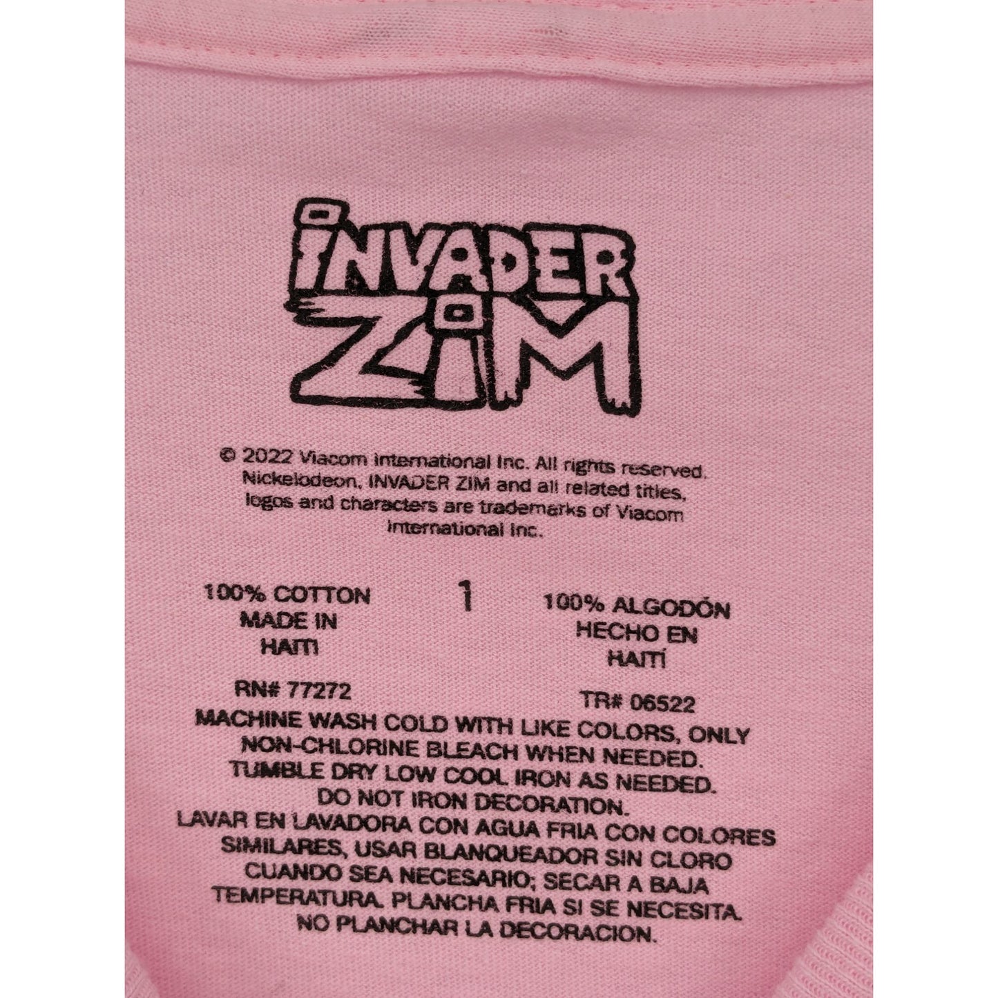 Invader Zim Women Pink GIR Costume Drip Boyfriend Fit Grunge T-Shirt Size 1X