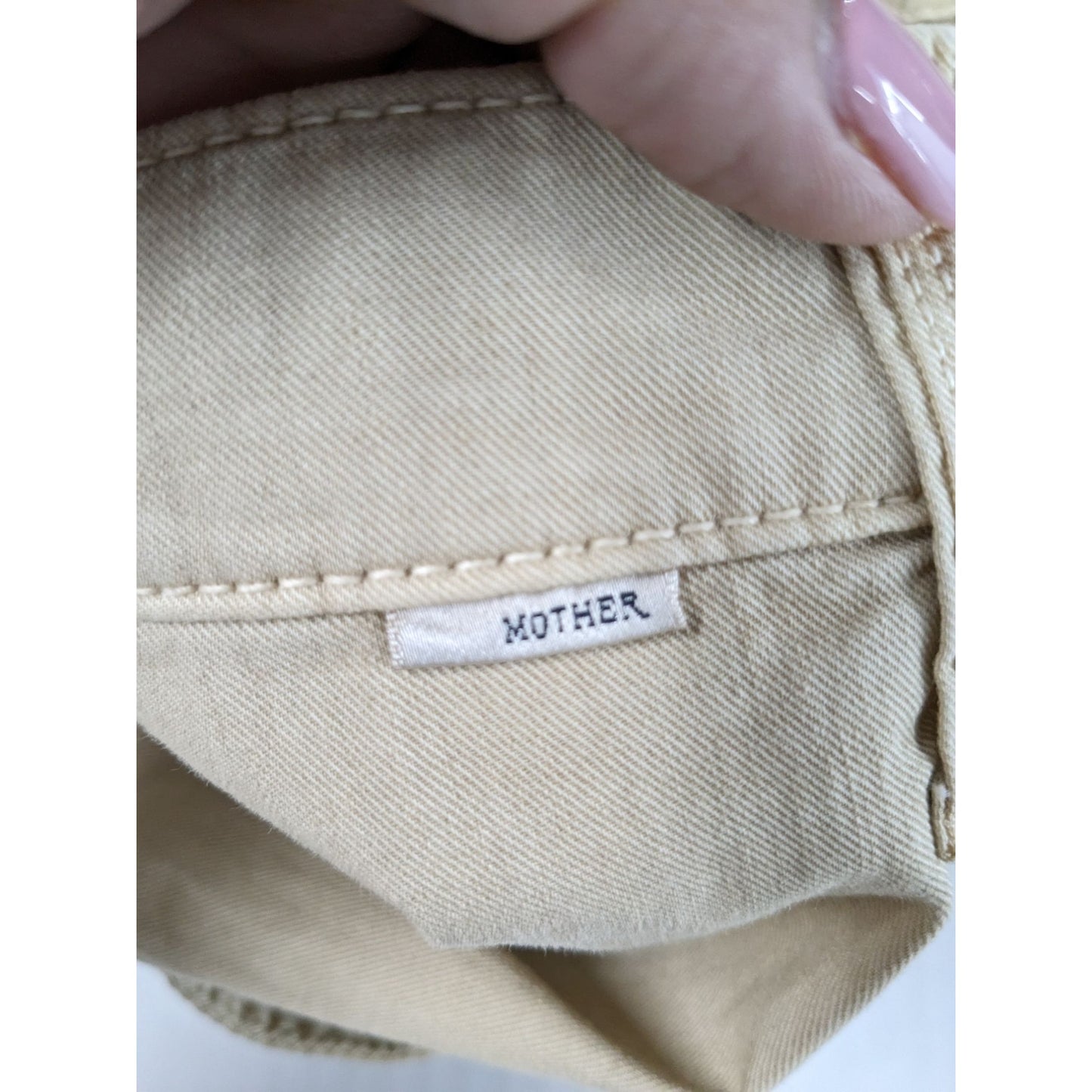 Mother Women The Low Pleated Ankle Prep Beige Pants Size 32