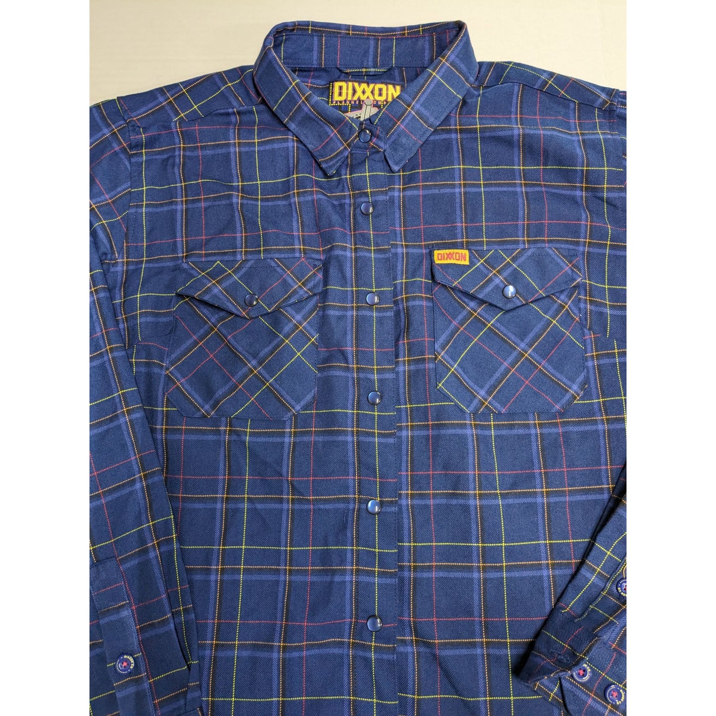 Dixxon Flannel Co "The Toru" Women Blue Plaid Long Sleeve Snap-Up Shirt Size XL