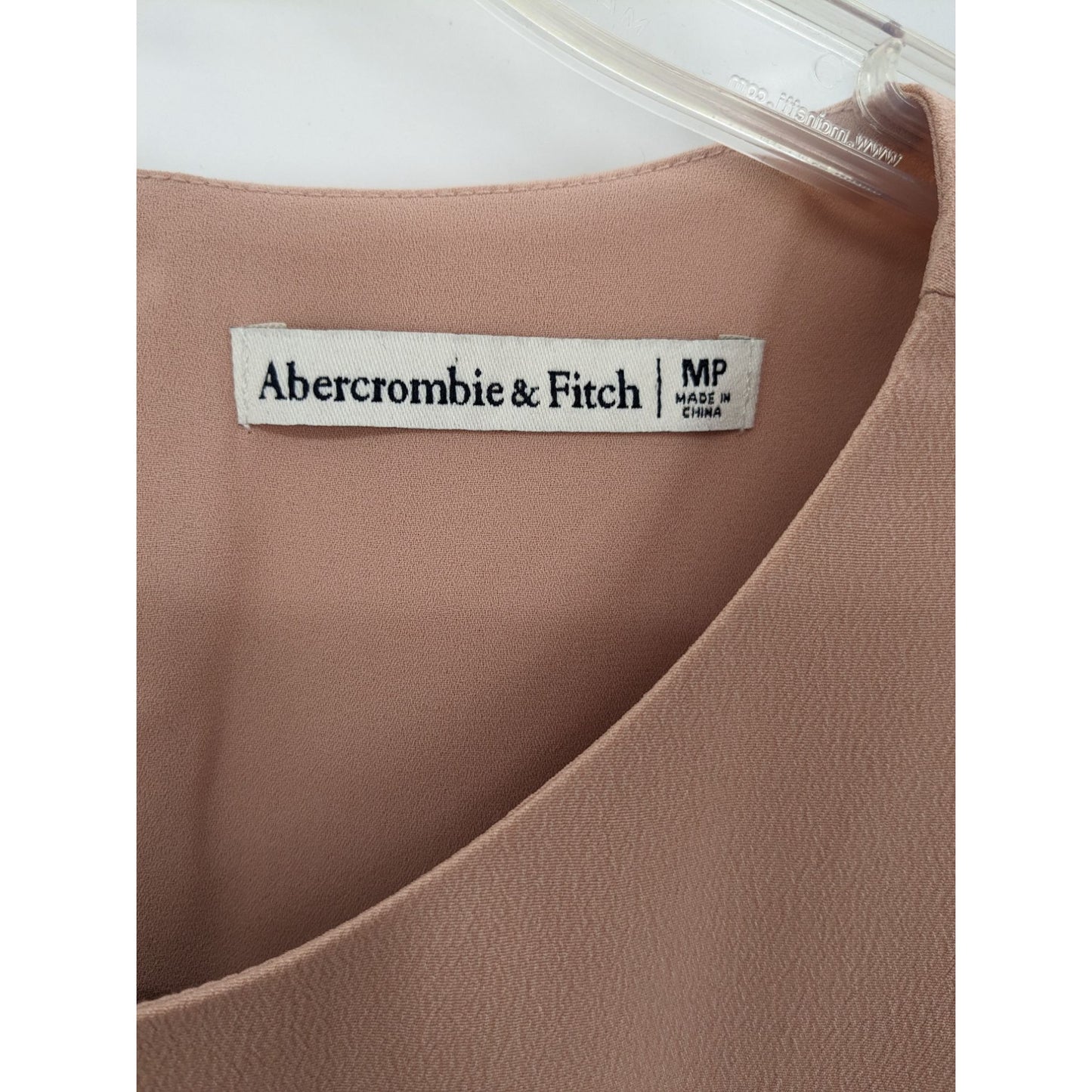 Abercrombie & Fitch Puff Sleeve Cottage Pink Cut Out Back Mini Dress Size MP