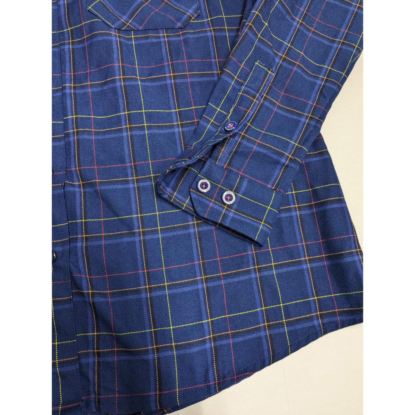 Dixxon Flannel Co "The Toru" Women Blue Plaid Long Sleeve Snap-Up Shirt Size XL