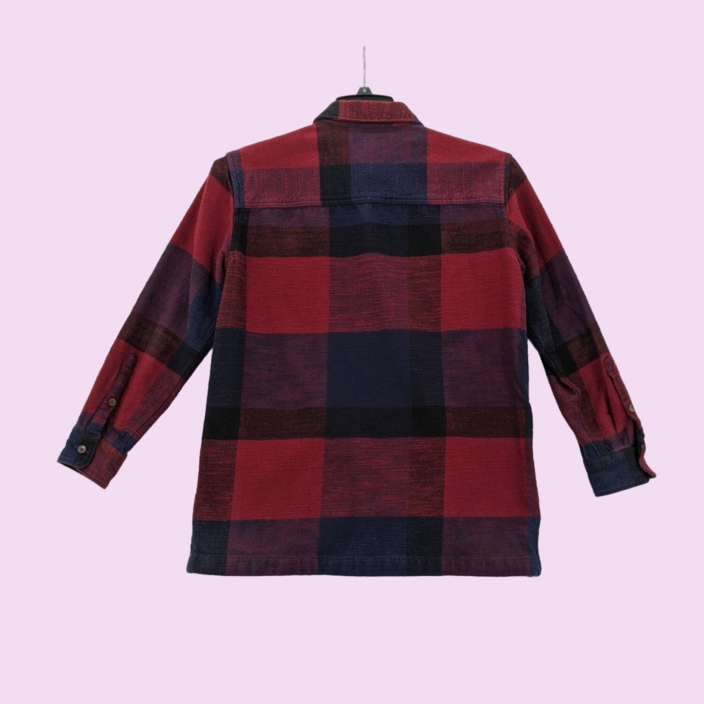 Marine Layer Plaid Heavy Flannel Button-Up Coastal Cowgirl Shacket Women Size S