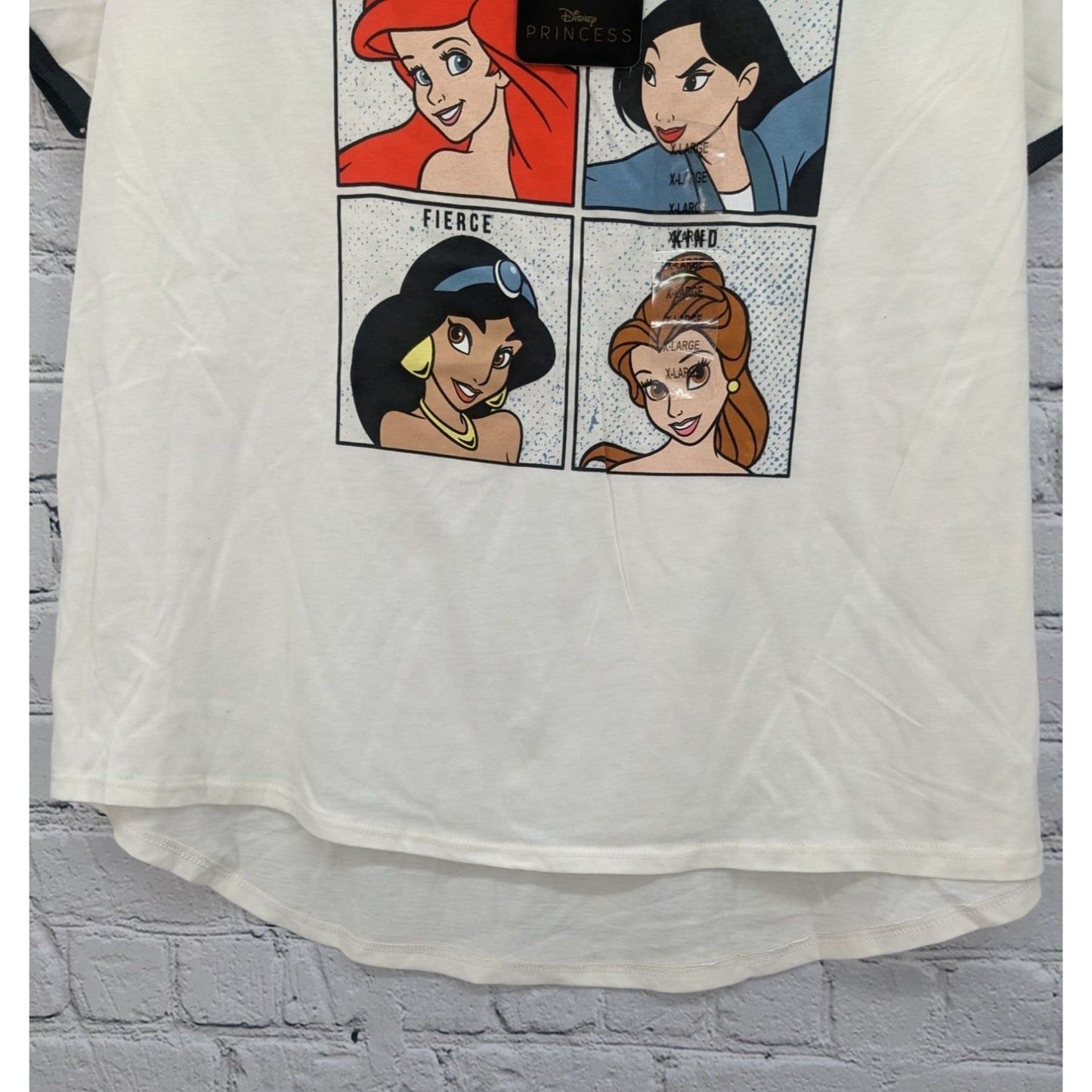 New Disney Women's A True Princess Is Ringer T-Shirt Size XL