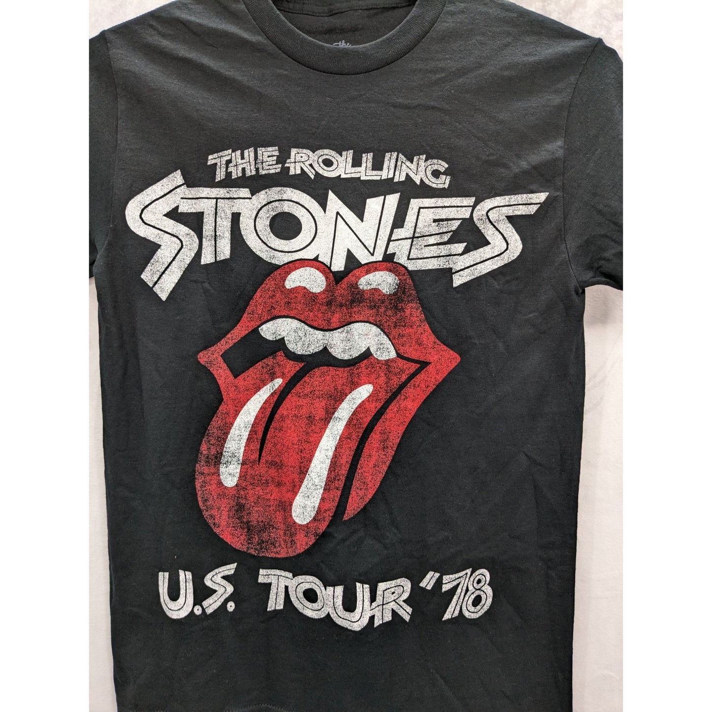 The Rolling Stones Women Black U.S. Tour '76 T-shirt Size S