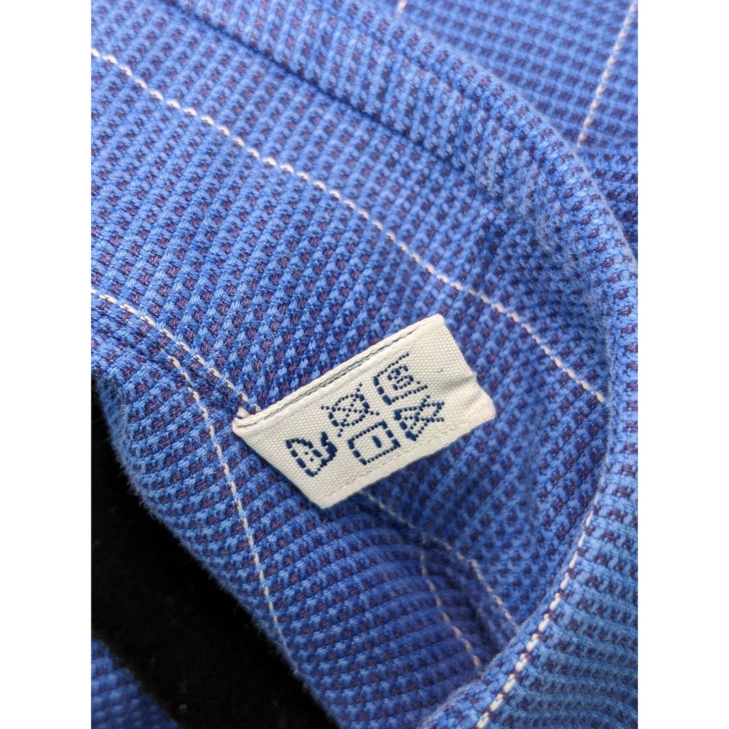 Truzzi Milano dal 1890 Men Blue Striped Button-Up Long Sleeve Shirt Size 18/46