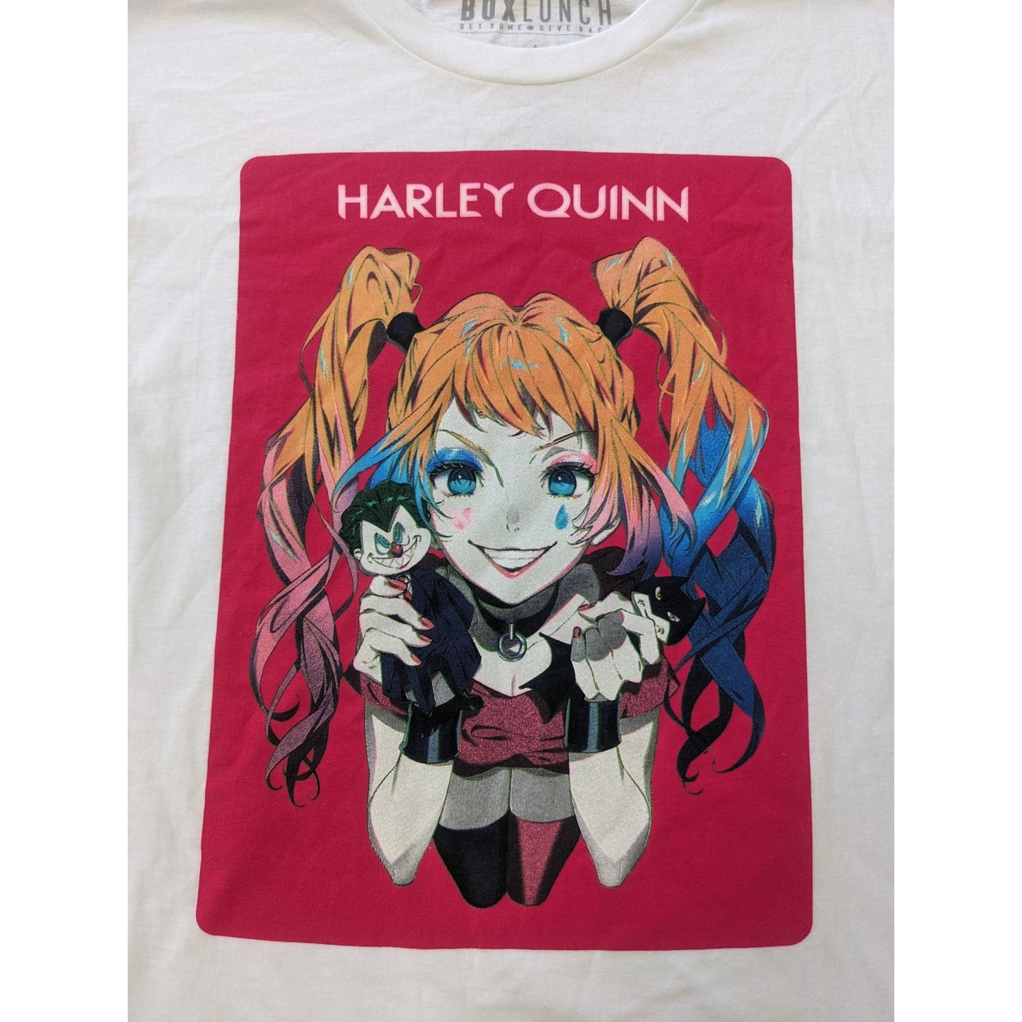 DC Comics Women White Harley Quin Dolls T-shirt Size M