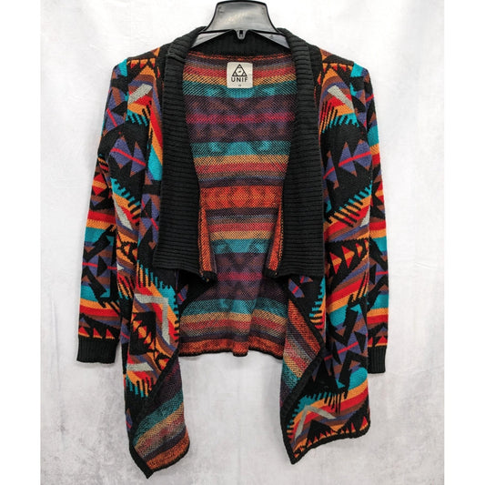 UNIF Women Rainbow Southwest Waterfall Cardigan Open front Size XS