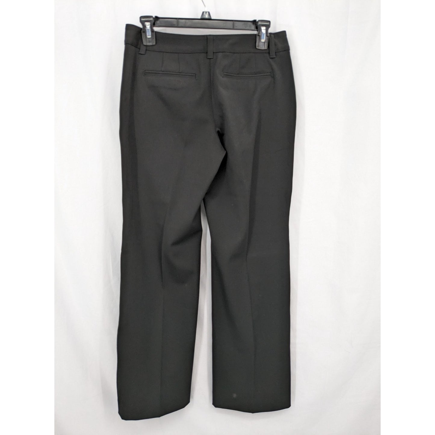 Vintage Talbots Petite women black Stretch Straight leg Pleated Trouser size 4