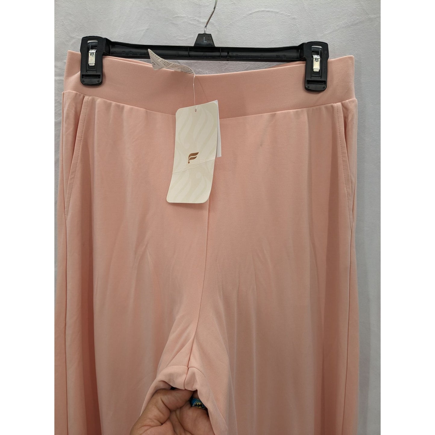 Fabletics Women Dusty Rose Pink Sleek Knit Wide Leg Pant Size M NWT