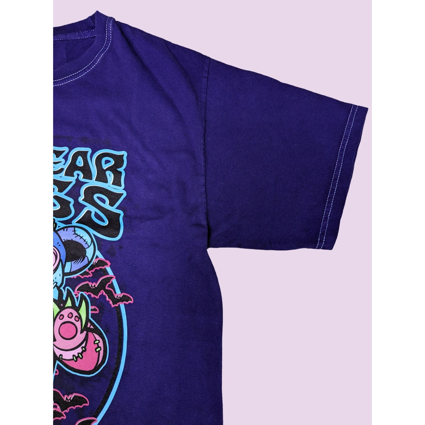 Black Matter Purple Zombie I Love Bear Hugs Graphic Unisex T-Shirt Size M