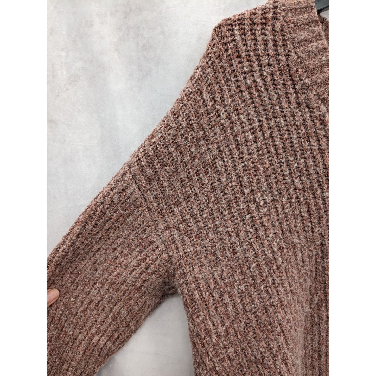 Forever 21+ Women Mauve Marled Long Sleeve Knit Sweater Size 1X