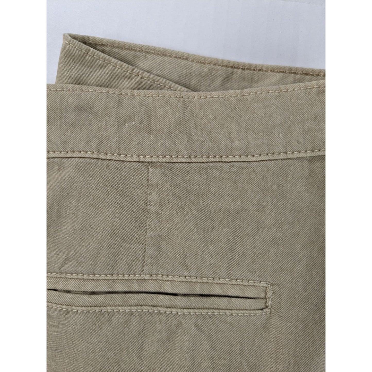 Mother Women The Low Pleated Ankle Prep Beige Pants Size 32