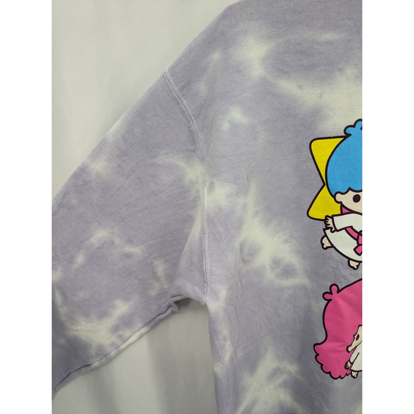 Hello Kitty And Friends Women Stars Lavender Tie-Dye Pullover Sweatshirt Size L