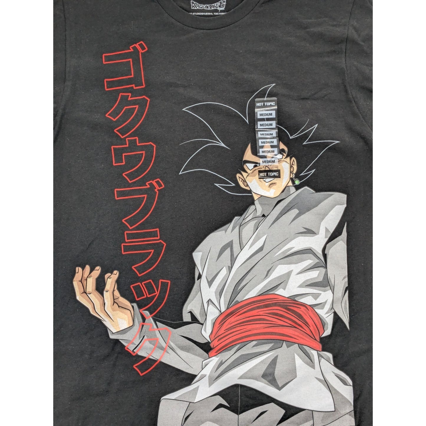 Dragon Ball Z Crewneck Super Goku Black Cosplay Anime Unisex T-Shirt Size M