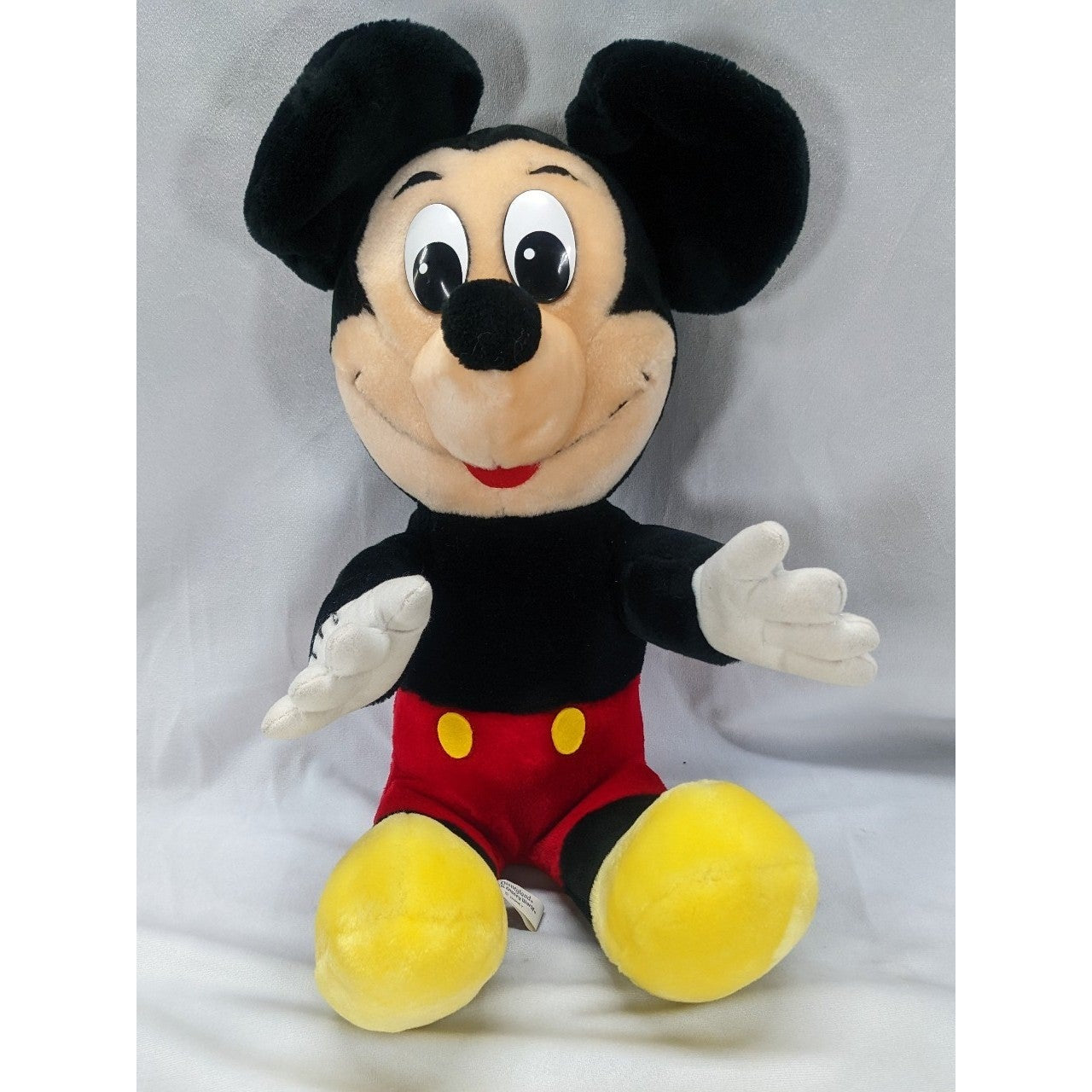 Vintage Disney Mickey Mouse Plush 15" Made in Korea