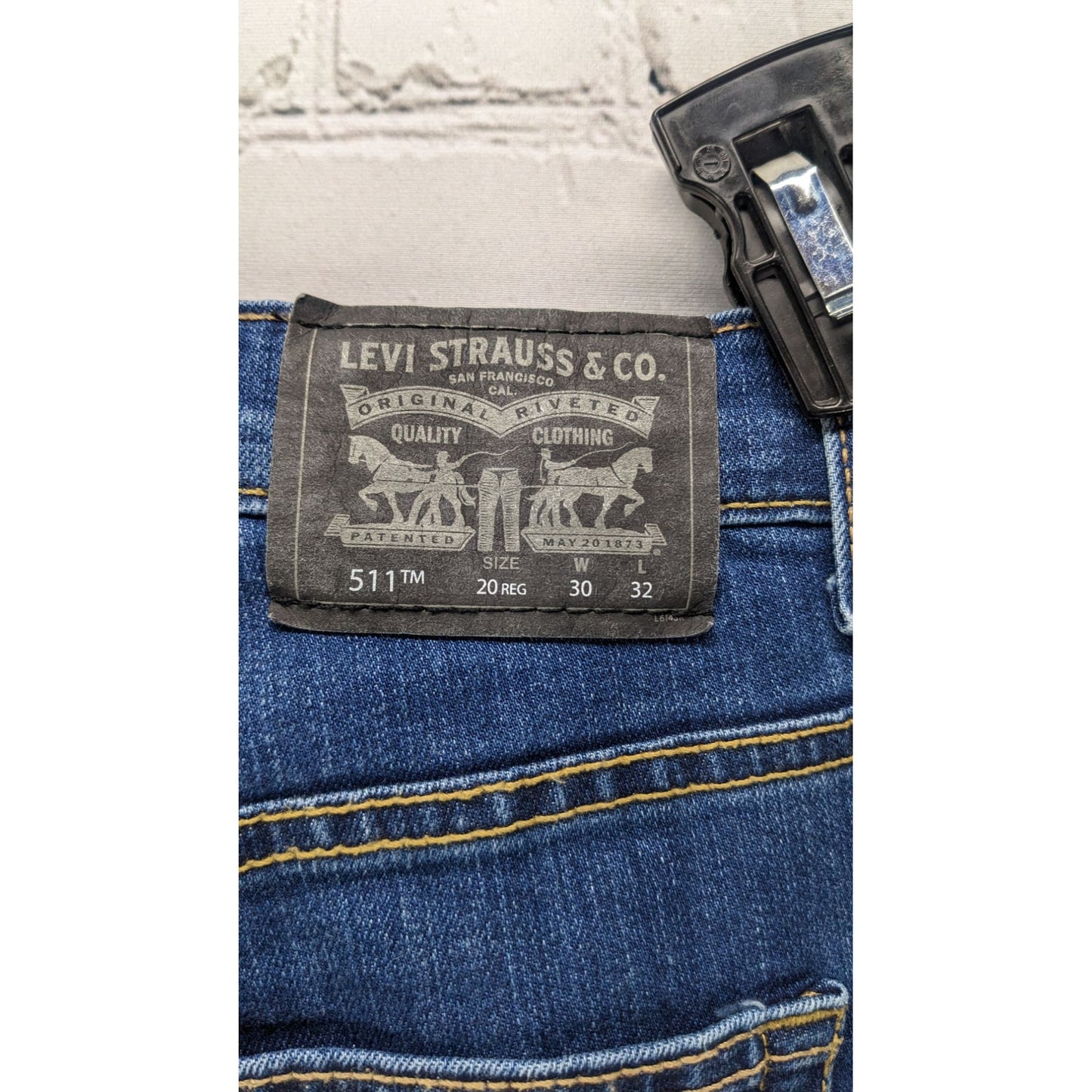 Levis Performance 511 Slim Distressed Denim Jeans Size 20R