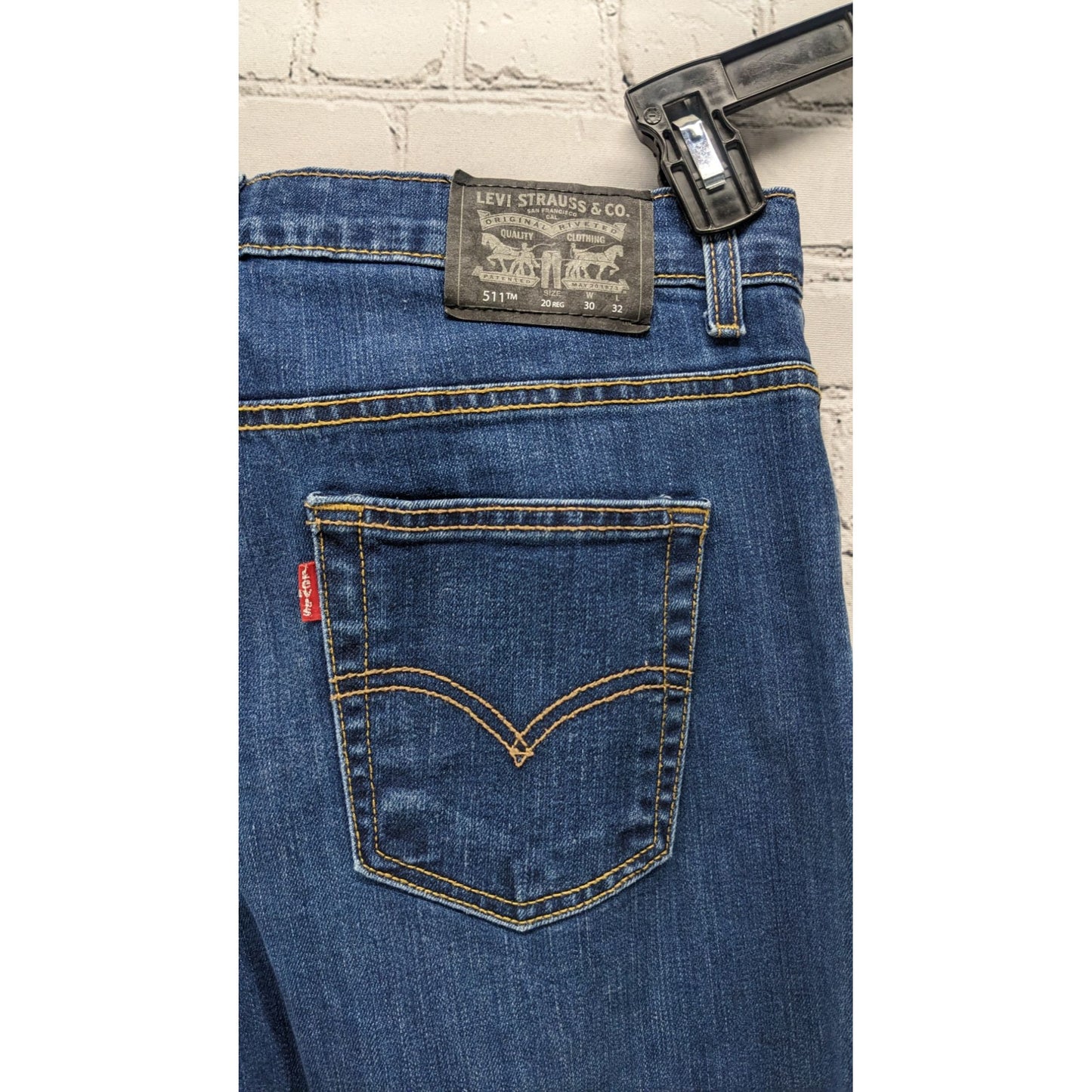 Levis Performance 511 Slim Distressed Denim Jeans Size 20R