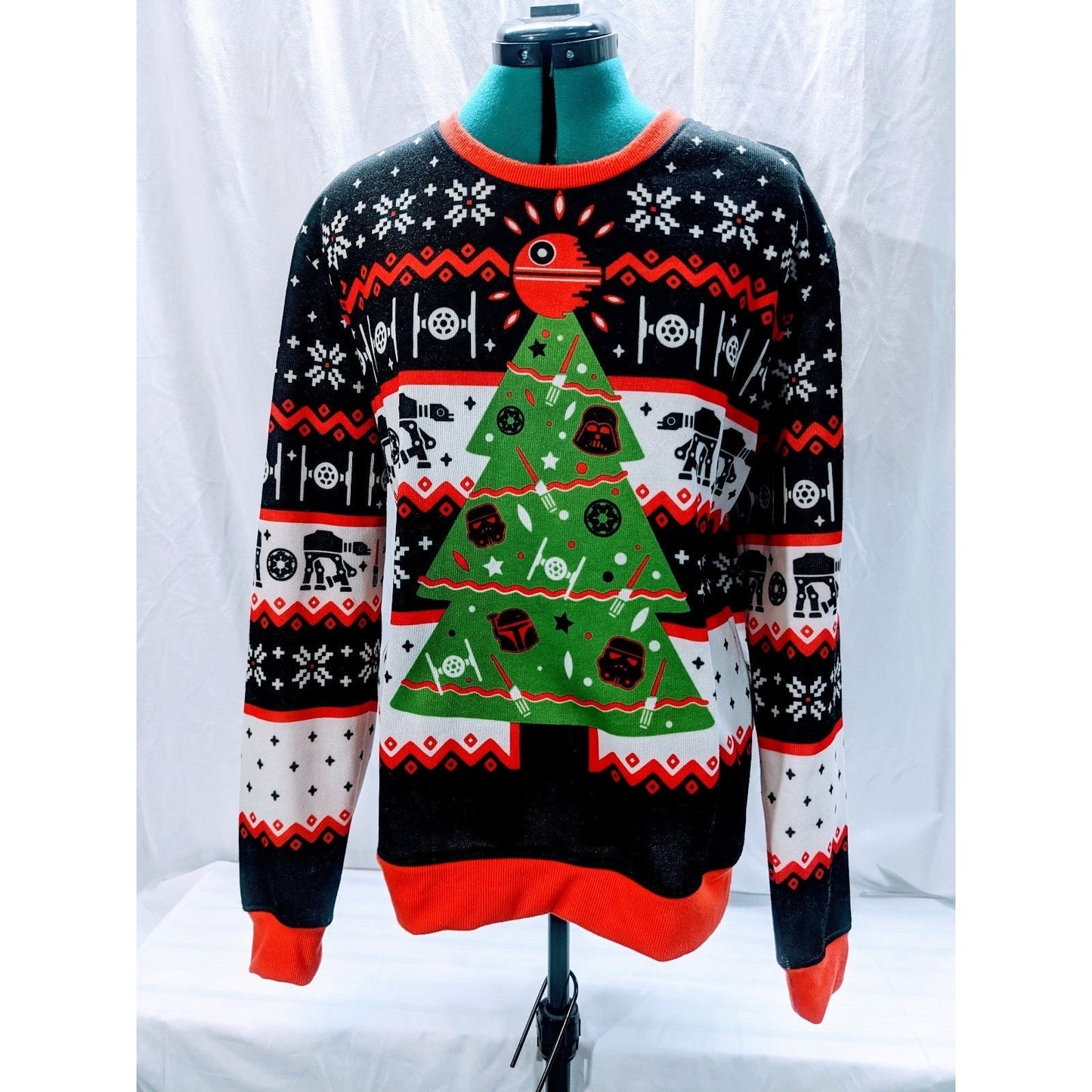 Pre-owned Star Wars Ugly Empire Christmas Sweater Size Large