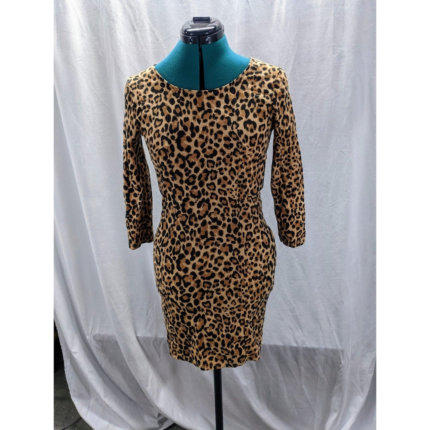 Pre-owned Animal Print 3/4 mini dress  Divided by H&M Size 8