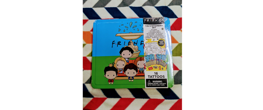 New Friends Tin Stationery set Includes tin case, stickers, markers, and more