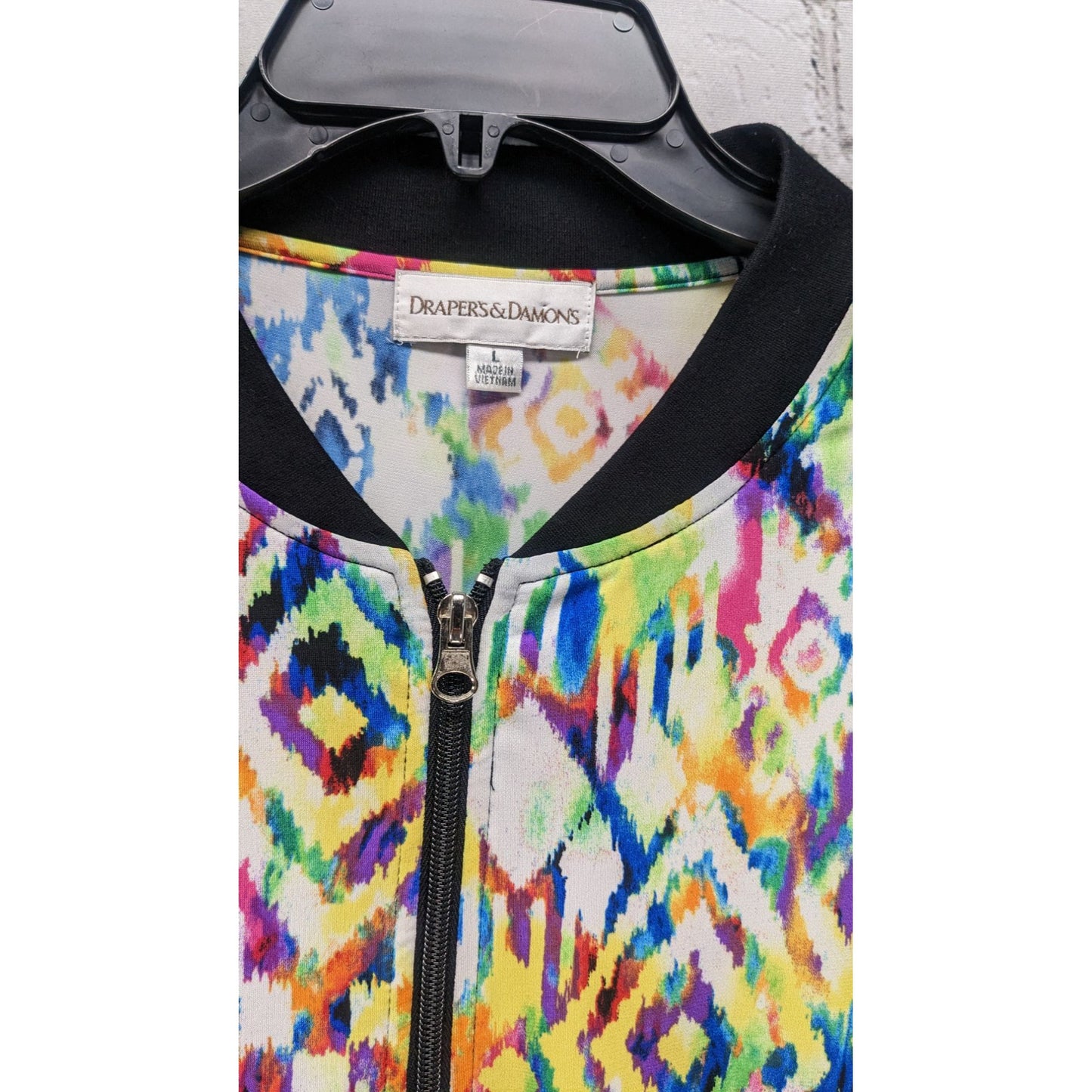 Draper's & Damon's Women's Multicolor Light Jacket Zip-Up Size L