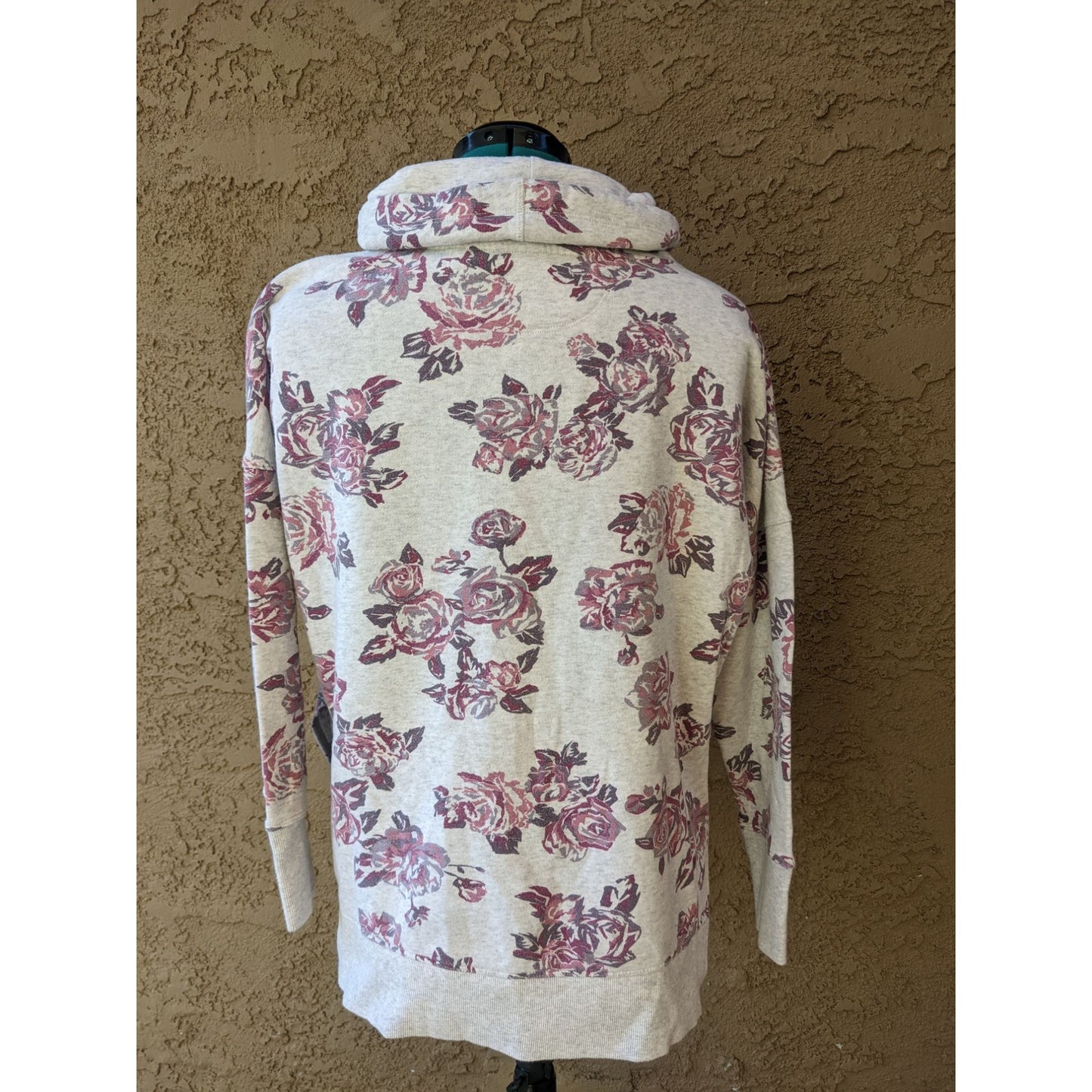 Women's Calvin Klein Floral Funnel Neck Pullover Sweater Size M